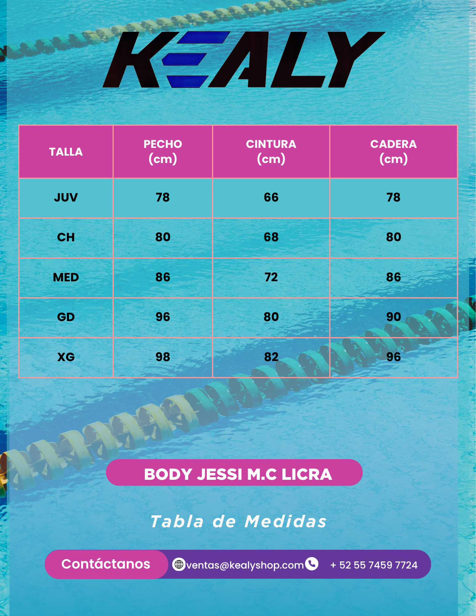 Body Yessi Manga Corta Dama LIKRA - Imagen 5
